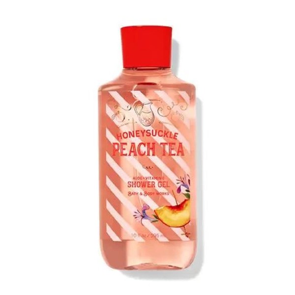 Bath and Body Works Honeysuckle Peach Tea Shower Gel Body Wash 10 Ounce Full Size