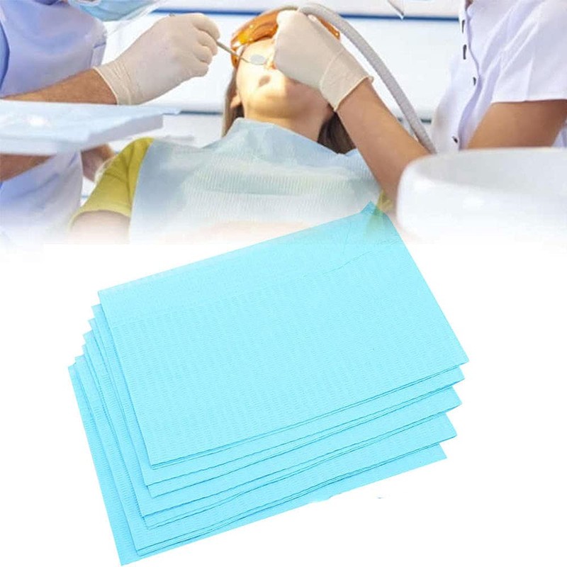 Disposable Waterproof Dental Bibs - Pack of 125