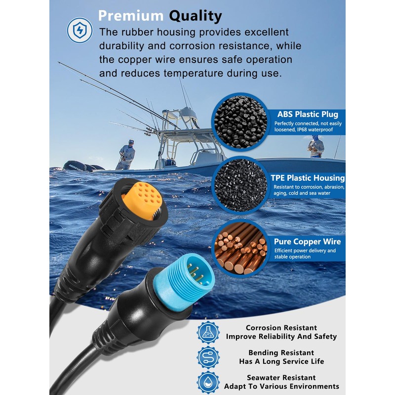yourour 010-12122-10 Adapter, 8-Pin Transducer to 12-Pin Sounder Adapter Cable
