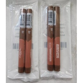 L'Oréal 2 packages –L'Oreal Paris Matte Lip Crayon 0.04oz  #511 Lady Toffee