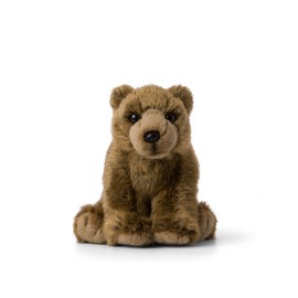 WWF 01113 Plush Toy Brown Bear, Lifelike Designed Cuddly Toy, Approx. 15 cm Tall, Wonderfully Soft and Cuddly, Hand Wash Possible