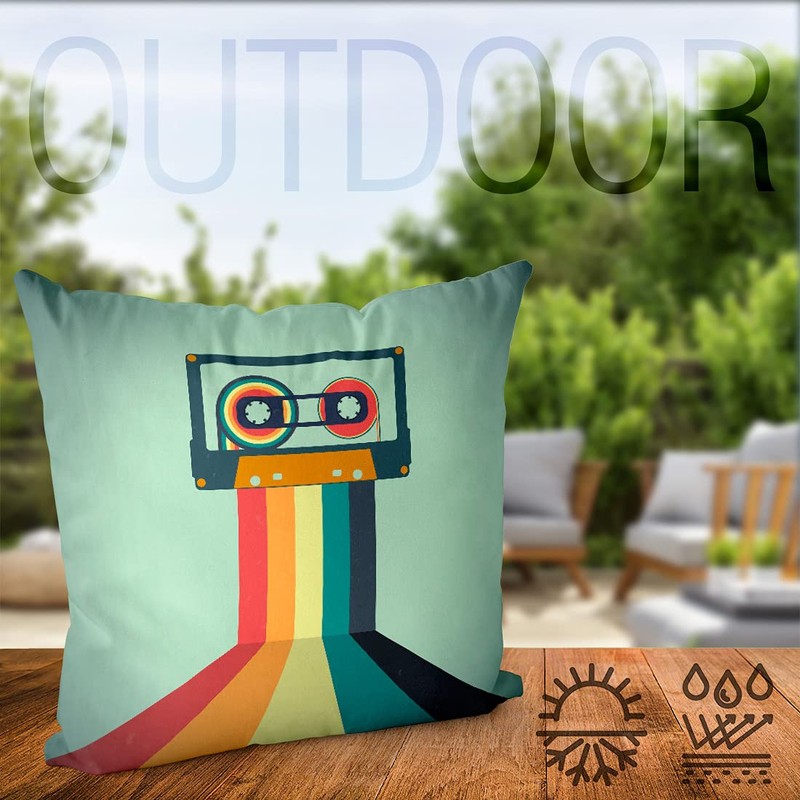 VOID Retro Music Cassette 70s Cushion Cover Sofa Cushion Decorative