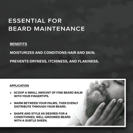 Copper Johns Old Ephraim Shea Butter Beard Balm for Men with Castor Oil, Vitamin E Oil, Argan Oil and Sea Minerals for Enhance the Softness, Shine, and Growth of Your Beard