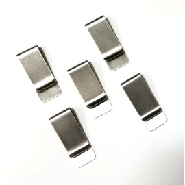 Mad4Metal Lot of 5 Stainless Steel Money Clip Card Holder Metal Money Clip Card Holder USA
