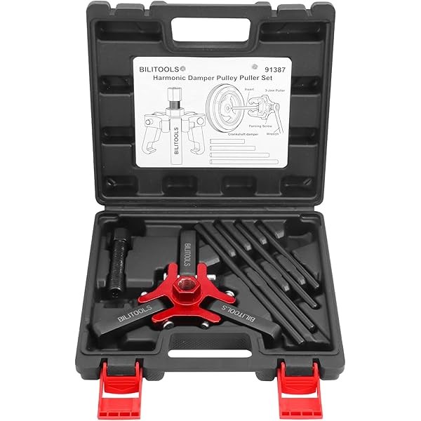 BILITOOLS Harmonic Balancer Puller Set, Adjustable 3-Jaw Puller for Removing