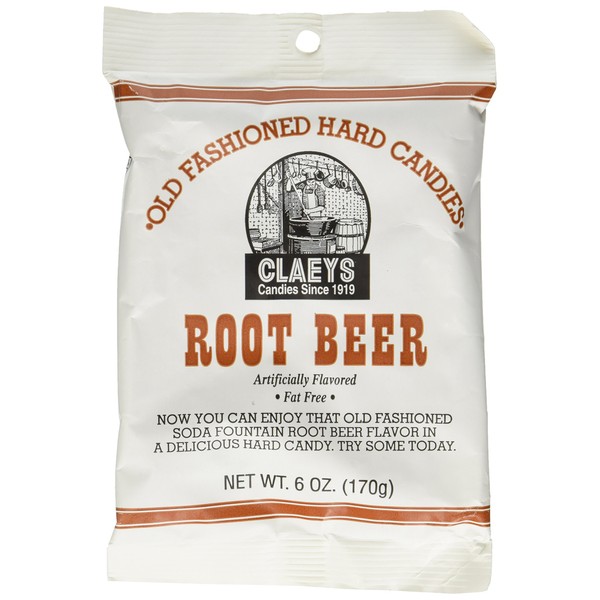 ROOT BEER HARD CANDY6OZ by CLAEYS CANDIES MfrPartNo 686, 6.0 oz