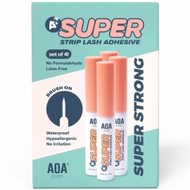 AOA Studio Eyelash Lash Glue Enhancers 4Pcs Strip Lash Adhesive Strong Hold Wate