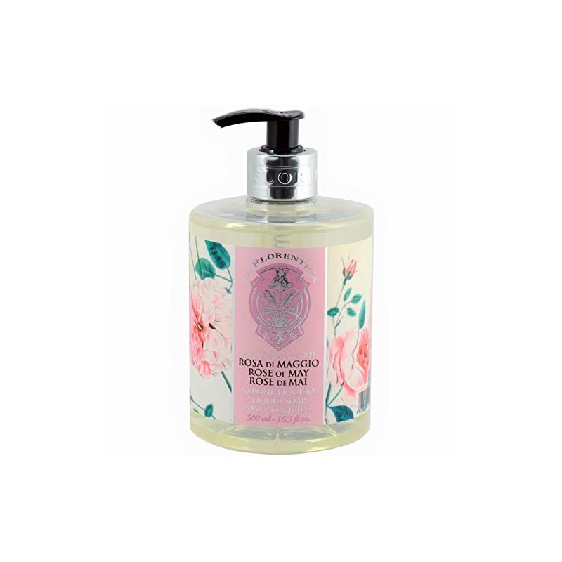La Florentina Liquid Soap, Rose of May Body Soap, Rose