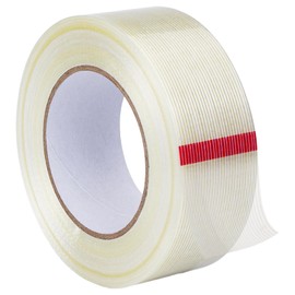 COACOM 1 Roll Striped High Viscous Fibre Tape, 25 m x 25 mm, Robust, Waterproof Tape, Suitable for Concealed Repairs Indoor and Outdoor DIY and Crafts