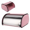 ZIZEV Roll Top Bread Keeper, Bread Box Holder Pink Good