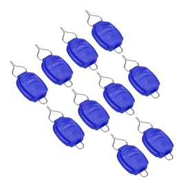 PATIKIL 10pcs Fishing Line Holder Bait Reel Fishing Line Holder Clip Buckle Stopper Line Keeper Accessories Blue