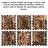 Square Marble Decorative Tray with Scalloped Edge,Luxury Natural Stone Bathroom