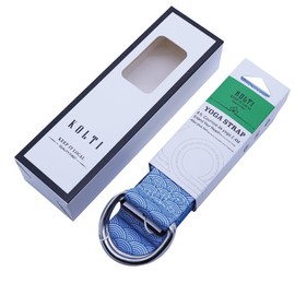 Yoga Straps for Stretching, [12+ Colors, 8-Foot] Featuring an Additional Safety Adjustable D-ring Buckle, Durable, Comfortable, and Exquisite Texture - Ideal for Daily Stretching, Physical Therapy