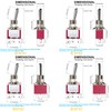 DIYhz 20PCS（4 Kinds） Toggle Switch AC 5A/125V 2A/250V 3（6） Pin
