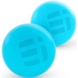 Lacrosse Ball Massage Ball Therapy for Myofascial Release and Physical Therapy, Deep Tissue Trigger Point Ball for Back, Foot Massage Ball, Plantar Fasciitis, Firm 2.5" Diameter 2 Pack (Electric Blue)