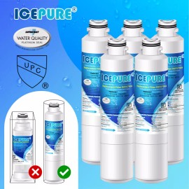 IcePure 5 Pack Fit For Refresh R-9101 PL-200 RWF0700A Refrigerator Water Filter Icepure