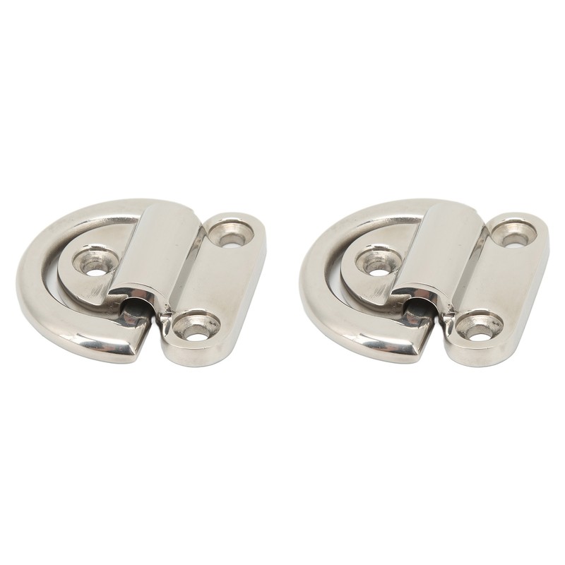 Stainless Steel Marine Folding Pad Eye Cleat Heavy Duty D