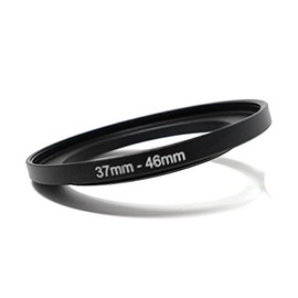 System-S Lens Adapter 37mm Thread to 46mm Step Up Ring in Black for Filter