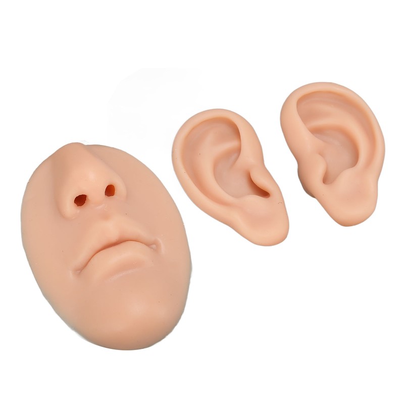 Silicone Ear Model Novice Simulated 3D Nose and Mouth Model