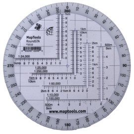 MapTools Round Military Coordinate Scale and Protractor