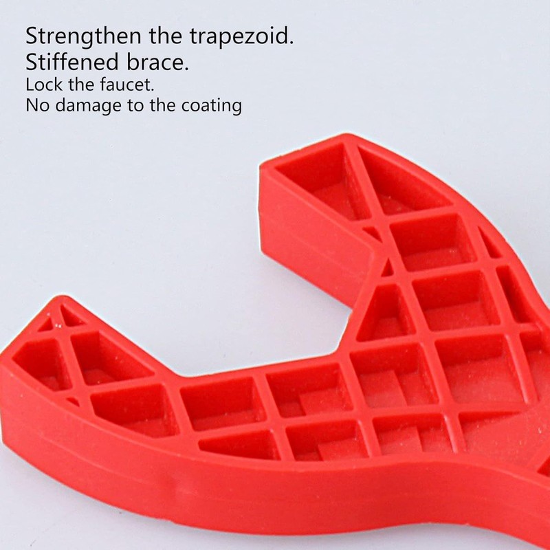 1Pc Red Multifunctional Double Head Shower Wrench Plastic Made Lightweight