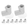 Kisangel 8pcs Elbow Fitting 3 Way: 3-Way Pipe Connectors -