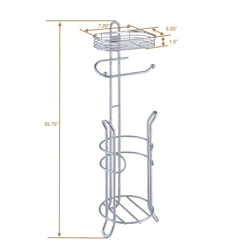 SunnyPoint Bathroom Heavyweight Toilet Tissue Paper Roll Storage Holder Stand