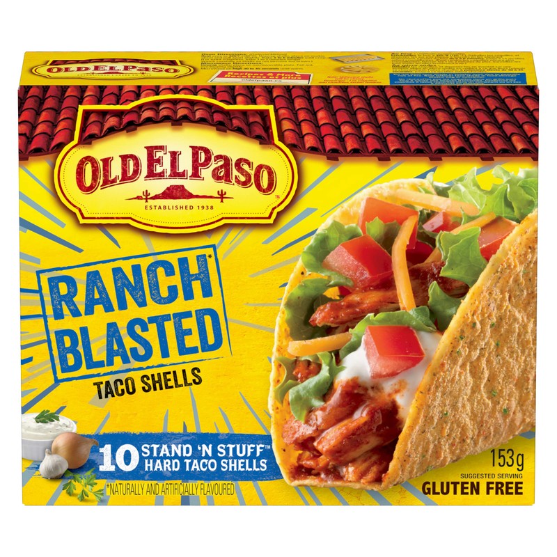Old El Paso Ranch Blasted Stand n' Stuff Taco Shells,