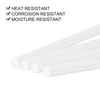 sourcing map 5 Pcs White Plastic Rods 2.5 x 250mm
