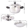 KSJONE Stainless Steel 5 pcs Multi Kadai (Induction Friendly) Idli