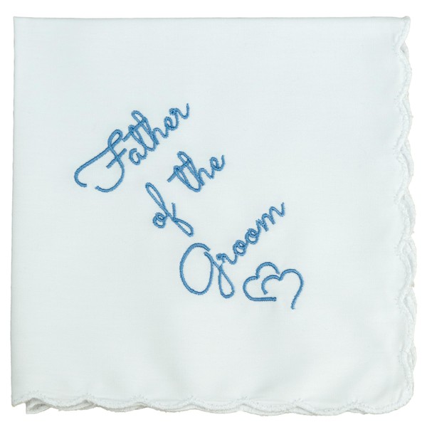 AERAI GROUP - Pañuelo de boda de algodón con bordes festoneados, 12 x 12 pulgadas, Azul lavanda, Large