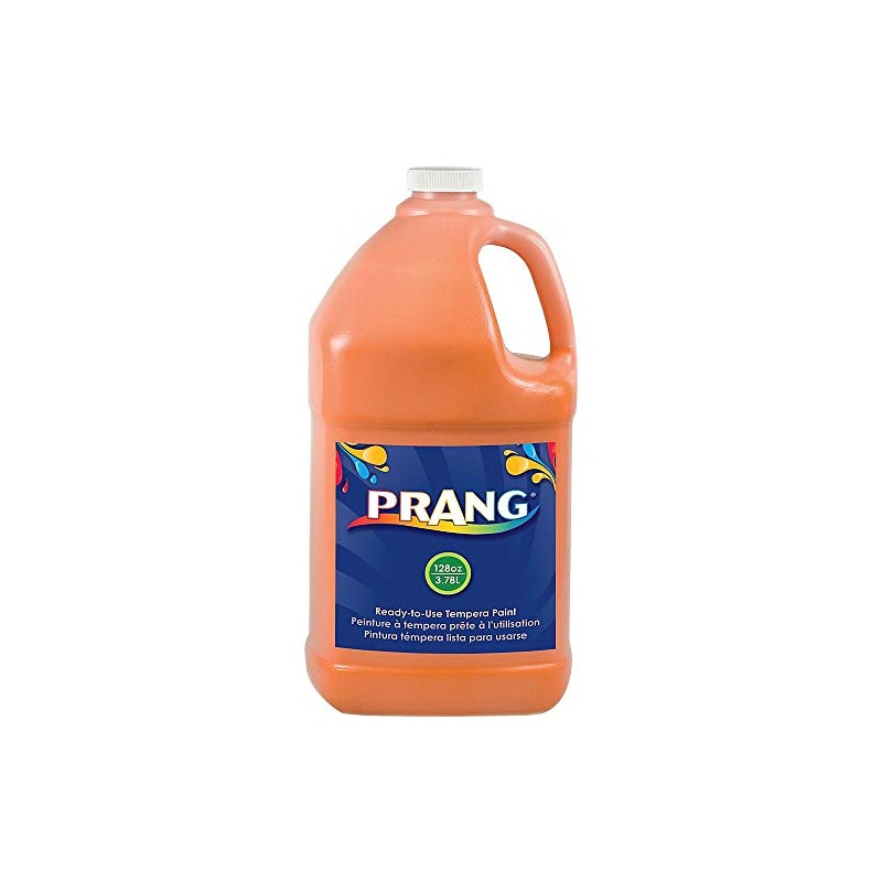 Prang Ready-to-Use Liquid Tempera Paint, 1 Gallon Bottle, Orange (22802)