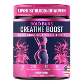 Bold Buns Creatina Mujeres Suplemento De Construcción Gluteo Sin Sabor                                                                                