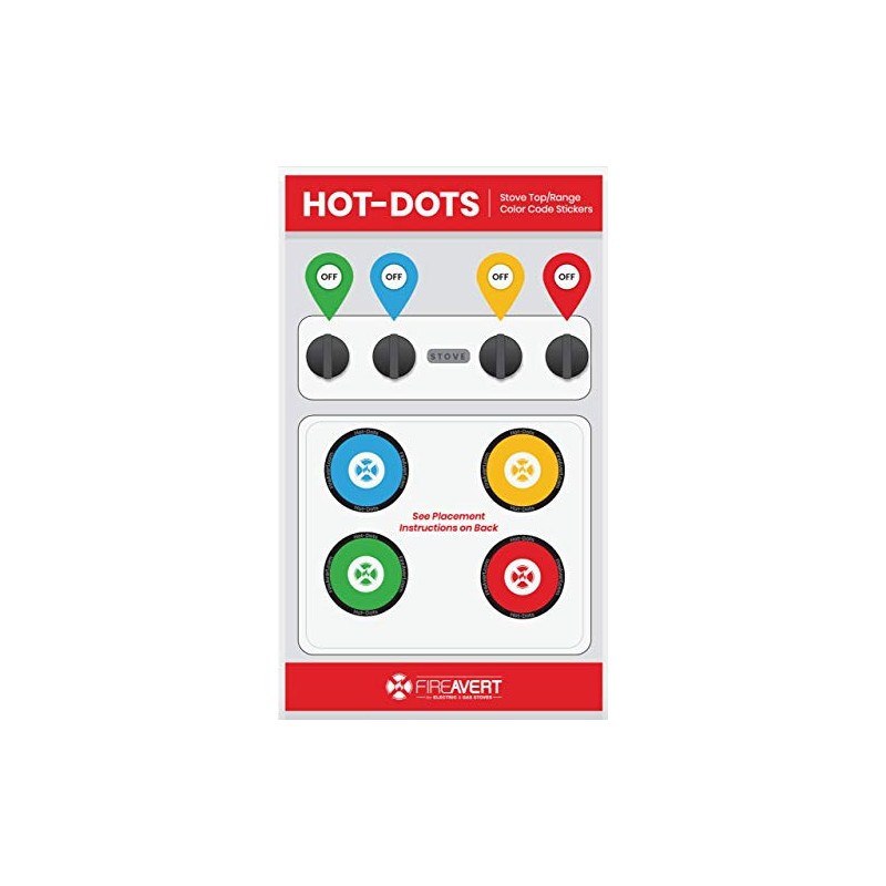 Hot Dot by FireAvert - Stove Top/Range Color Code Stickers