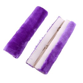 Seat Belt Cover Shoulder Plush Pad, 2 Pcs Safety Seat Harness Cover Strap Wrap Pads Soft Comfortable Cushion, & Adjustable (Purple)