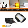 ADIIL Clear Switchback LED Front Bumper Turn Signal Light Fog