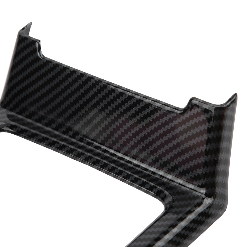 Central Console Water Cup Holder Trim Frame Carbon Fiber Style