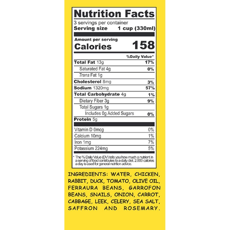 Aneto Valencian Paella Cooking Base Broth, 33.83 Fluid Ounce