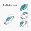 BETHZA Turquoise Toe Rings Adjustable 925 Sterling Silver Genuine Turquoise