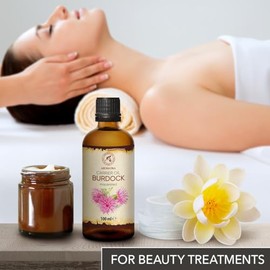 Aceite de Bardana 100ml - Arctium Lappa Root - 100% Puro & Natural - Mejor Aceite para el Cabello - Piel - Rostro - Cuidado Corporal - Botella de Vidr
