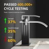 Ryuwanku Bathroom Faucet Matte Black Modern Waterfall Bathroom Sink Faucet