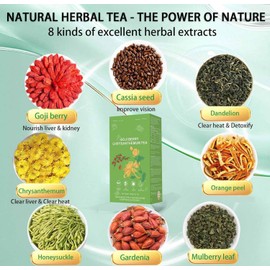 Liver Detox Herbal Tea, Dandelion Goji Berry Tea, Liver & Kidney Cleanse Dandelion Wolfberry Tea, Chinese Chrysanthemunn Cassia Seed Tea Bags with Eight Herbal Ingredients(1Box/15 Bags)