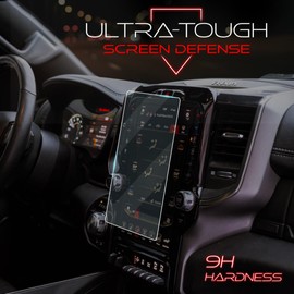 Kykr 12 Inches Tempered Glass Screen Protector for 2019-2025 Dodge Ram 1500, 2500, 3500, 9H Hardened, Anti-Glare, and Anti-Scratch Glass, Easy to Apply, Water-Resistant Car Accessories, Matte(Incompatible with 14 inch model)
