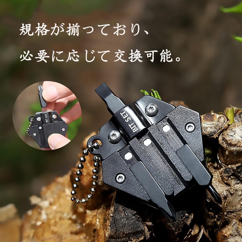 Mini Multi-Tool Holder, Screwdriver, Multi-functional Tool, Slotted Screwdriver, Split Rope,