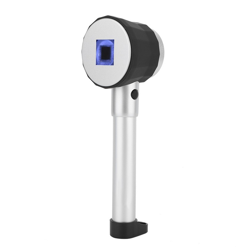 10X Magnifier Handheld Loupe with Scale LED Metal Handle Optical