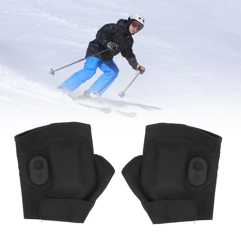 One Pair Heated Fingerless Gloves Polyurethane Fiber USB Non Slip