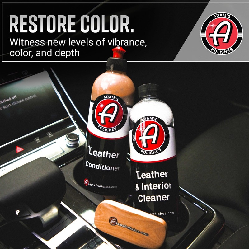 Adam's Polishes Leather Care Kit - Leather Cleaner & Conditioner