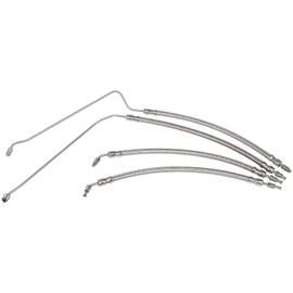 Trim Tilt Hydraulic Ram Cylinder Hose Kit For Mercruiser Alpha One 15-9/16" & Bravo I, II, III, X, XR, XZ, 9B-104 & 9B-121 Trim Cylinders, Replace # 32-99904Q 32-864589 32-864588 [4 Hose]