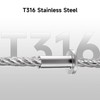 200PCS Stainless Steel Protector Sleeves, T316 Marine Grade for Deck