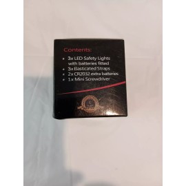 Unbranded LED SAFETY LIGHT-3 Pack Bright Lights + Batteries Included For Running, Cycling